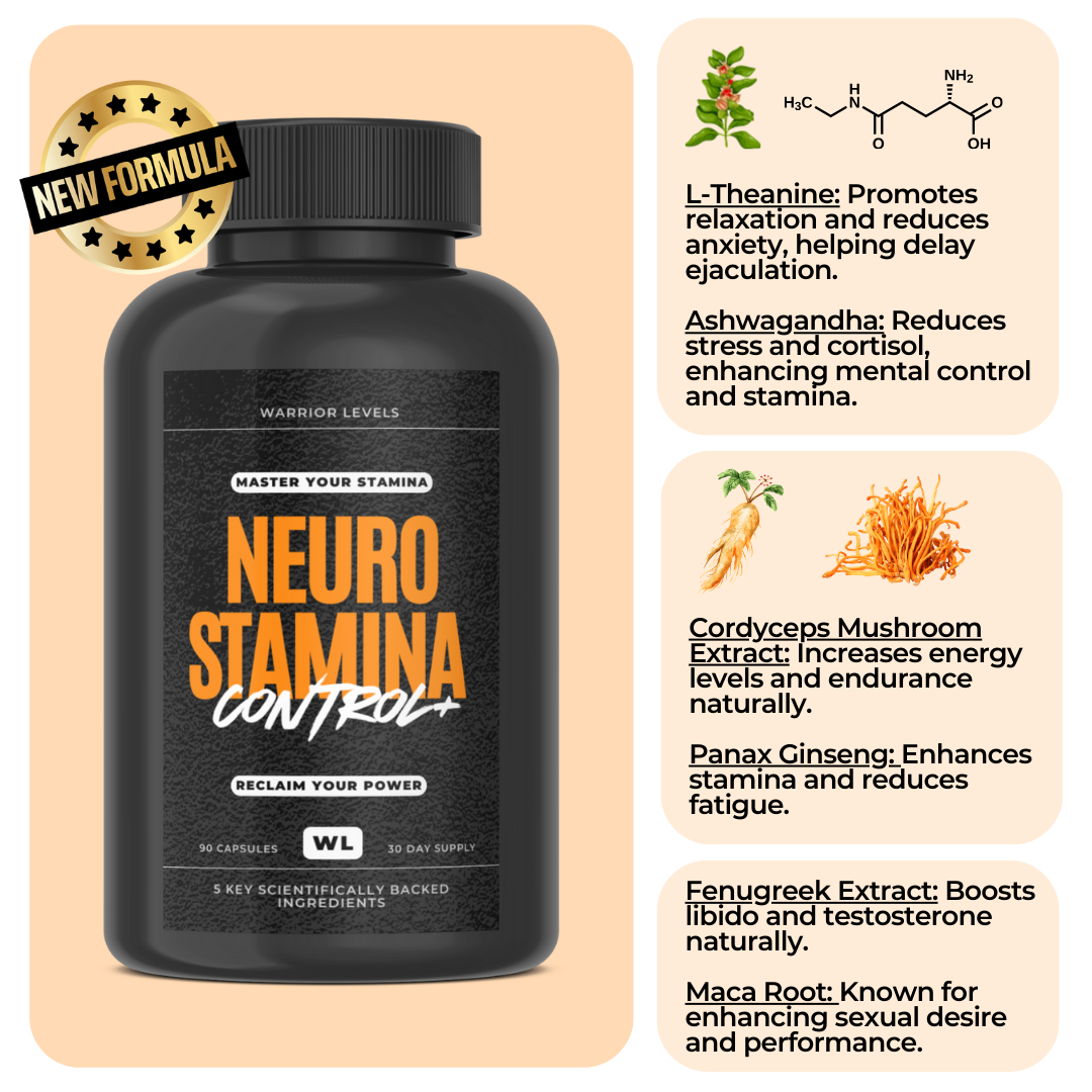NeuroStamina Control+ (90 capsules)+ FREE How to Become a Endurance Pro Guide
