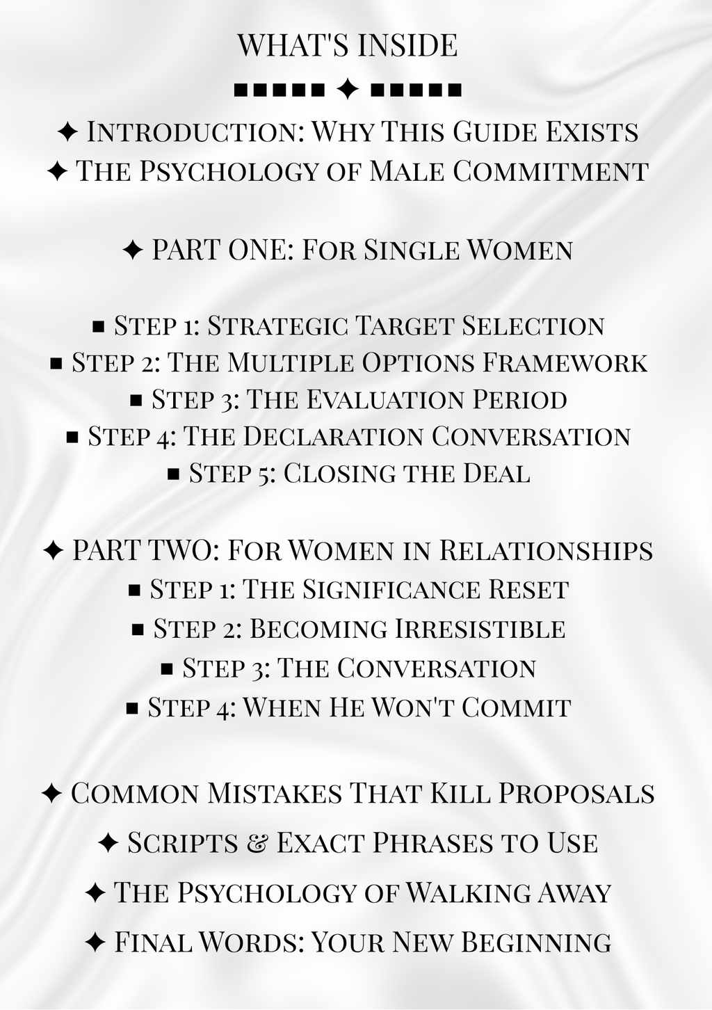 Strategy for Getting Married